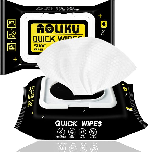 Shoe Wipes,30 Count Cleaner Quick Wipes,Super Cleaning Ability Sneaker Wipes,Rich in Multiple Active Decontamination Ingredients Wipes For Sneaker,Travel Portable Remove Dirt&Stains