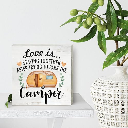 Miniatura 4 de Cartel de madera con texto en inglés "Love is Staying Togething", caja de madera con texto en inglés "Love is Staying Togething" (Love is Staying