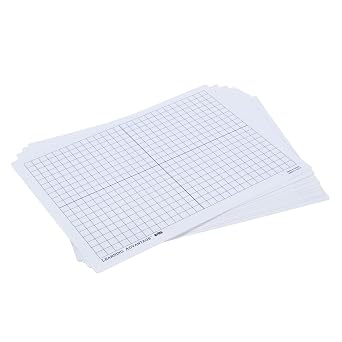 LEARNING ADVANTAGE 7854 XY Axis Dry Erase Boards, Set of 10
