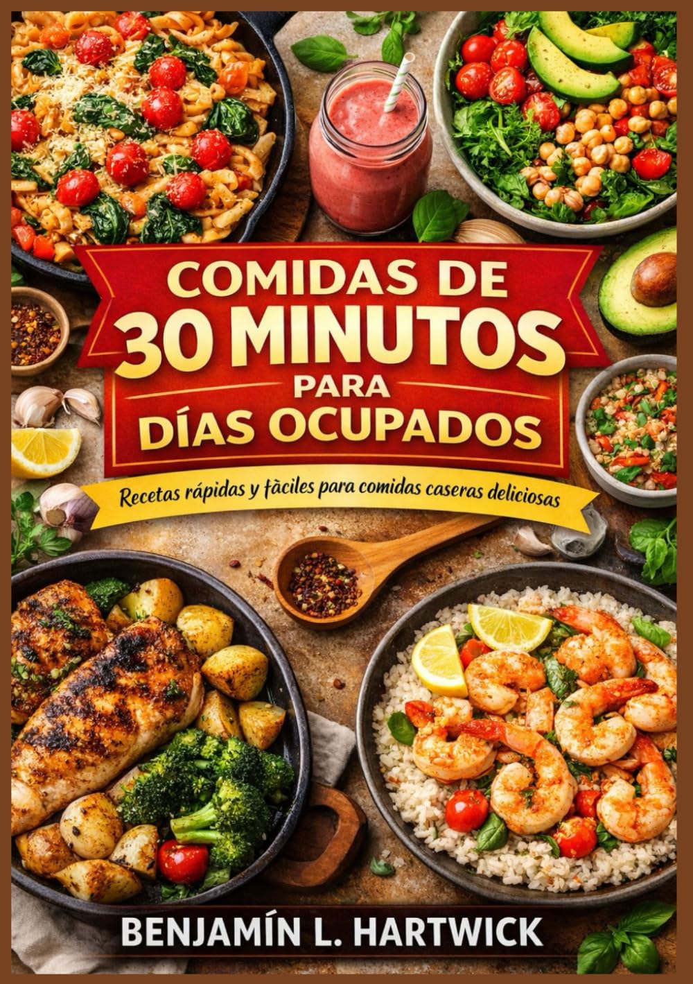 Comidas de 30 minutos para días ocupados: Recetas prácticas con ingredientes reales e instrucciones claras paso a paso para una cocina casera rápida y ... Culinarios de Benjamin L. Hartwick)