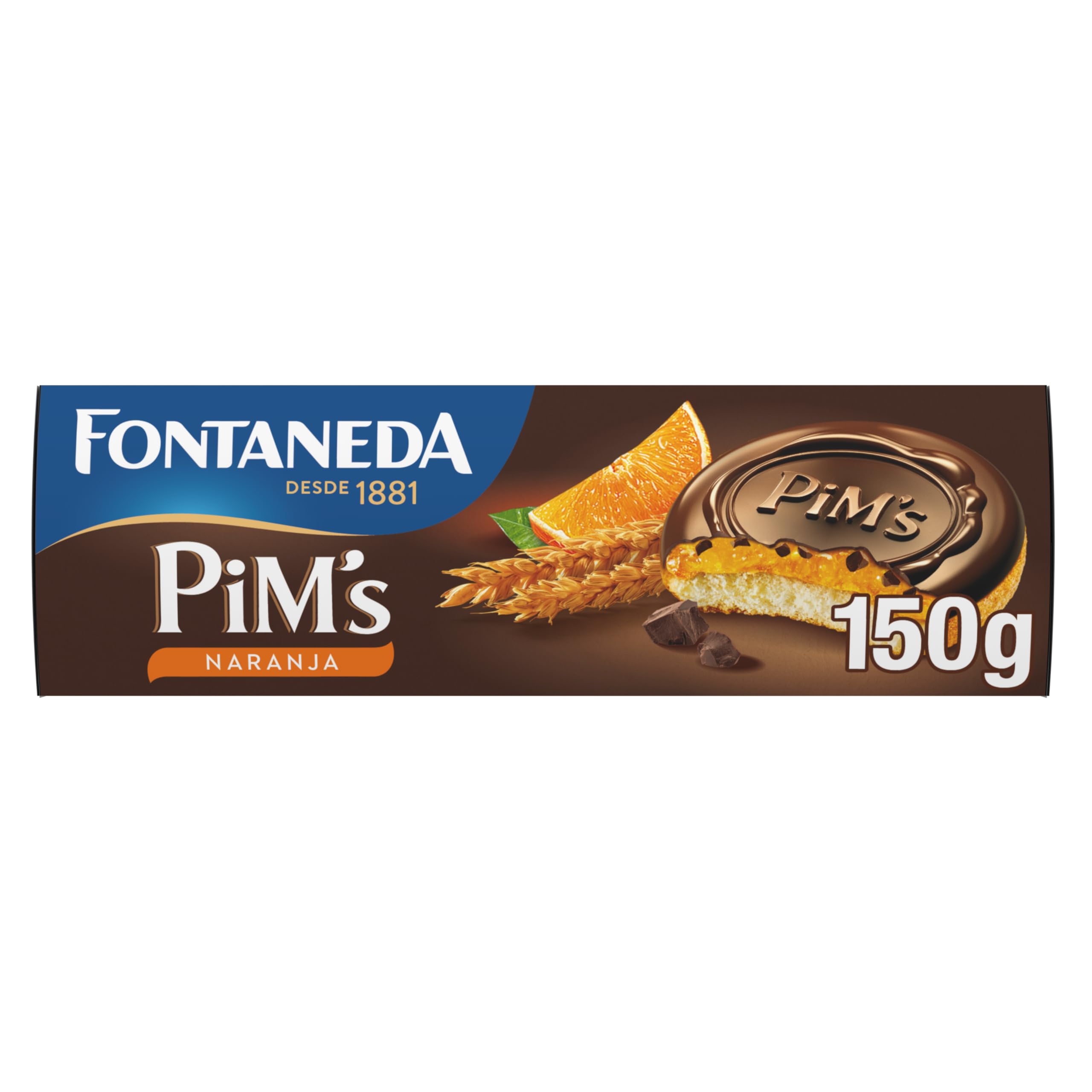 LU Pim's - Galletas de Bizcocho Rellenas de Naranja, Crujiente Chocolate Negro, 150 g