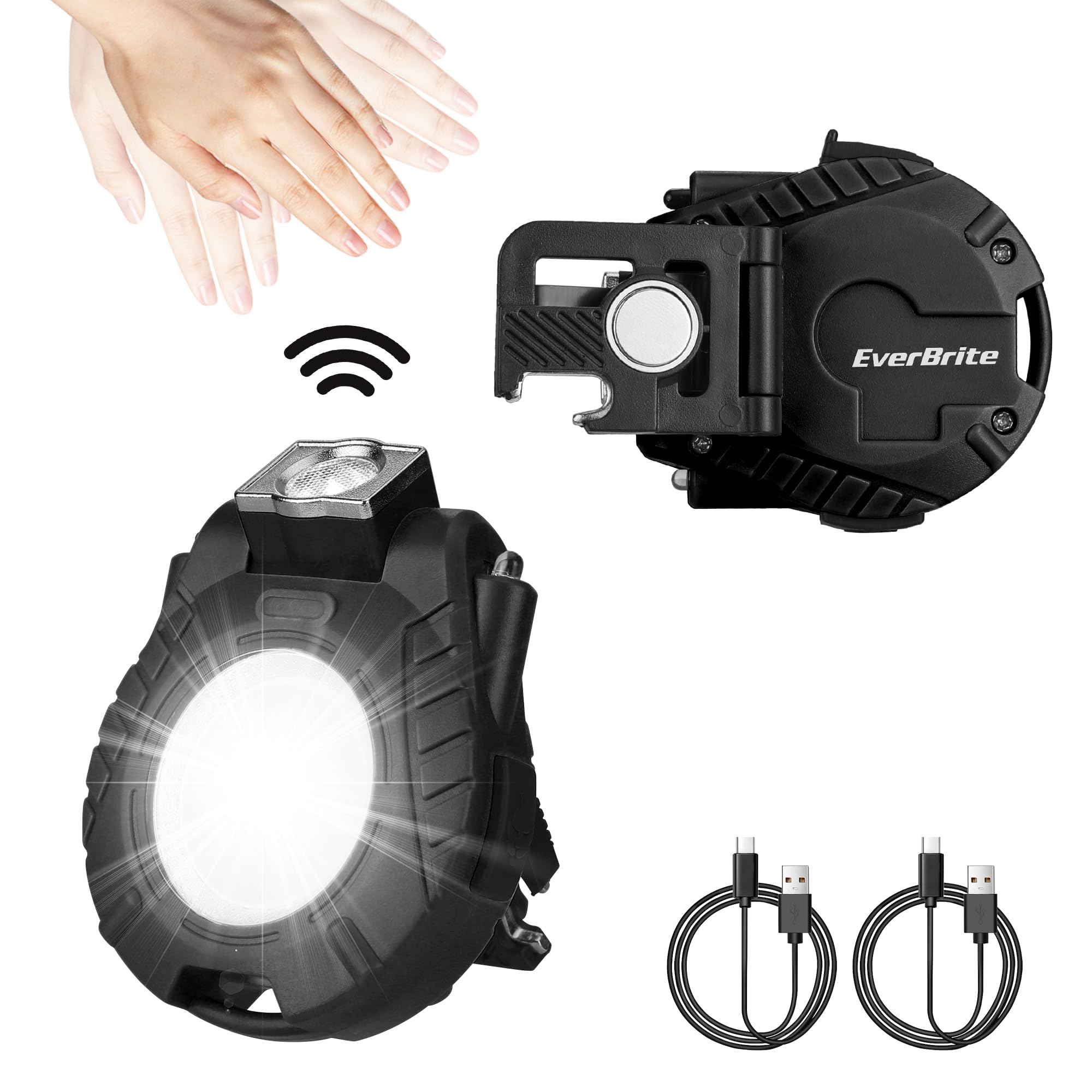 EverBrite COB Keychain Work Light, 2 Pack Rechargeable Keychain