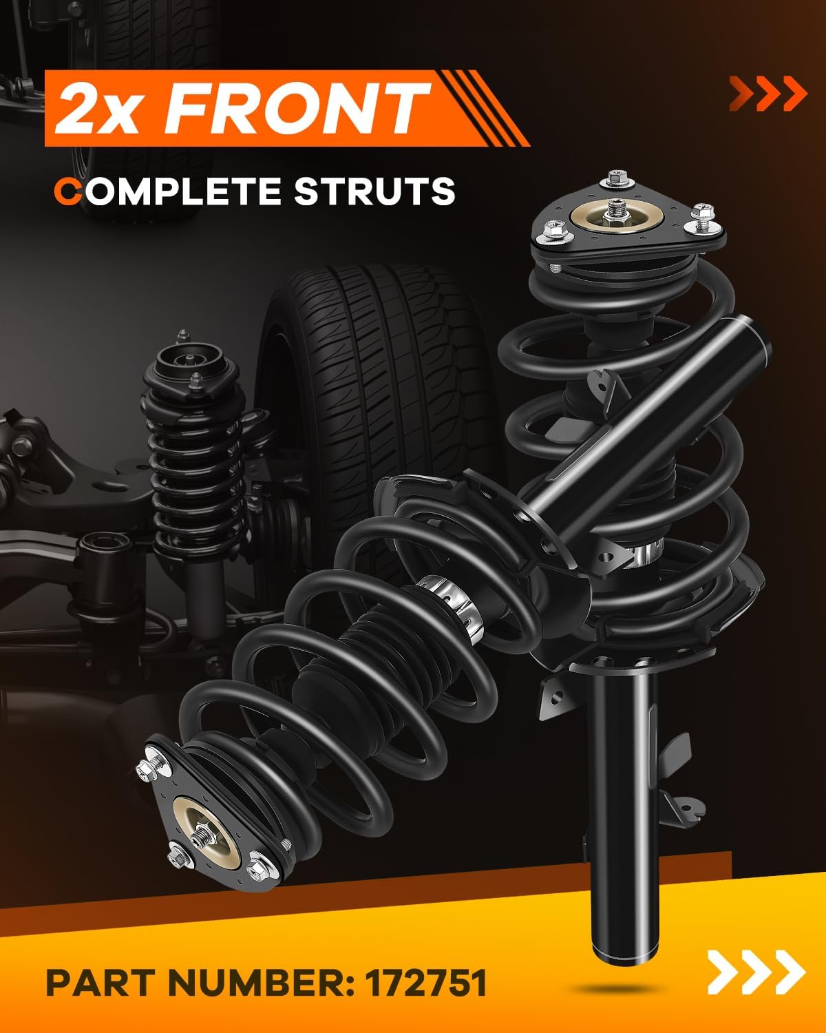 OCPTY Front Complete Struts Spring Assembly Shocks Struts Fits for 2013-2019 for Ford Escape Quick Struts 172751 172750 - Set of 2