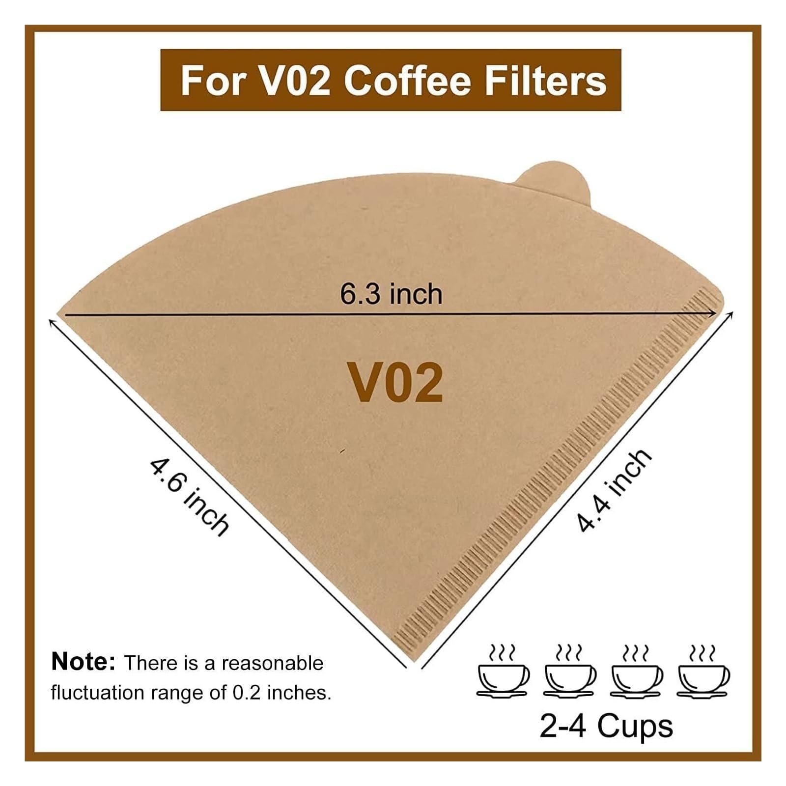 Filtros De Café De Cono, Filtros De Papel Desechables, 02 Filtros De Cono For Verter Y Gotear, Cafetera, Café Expreso Por Goteo