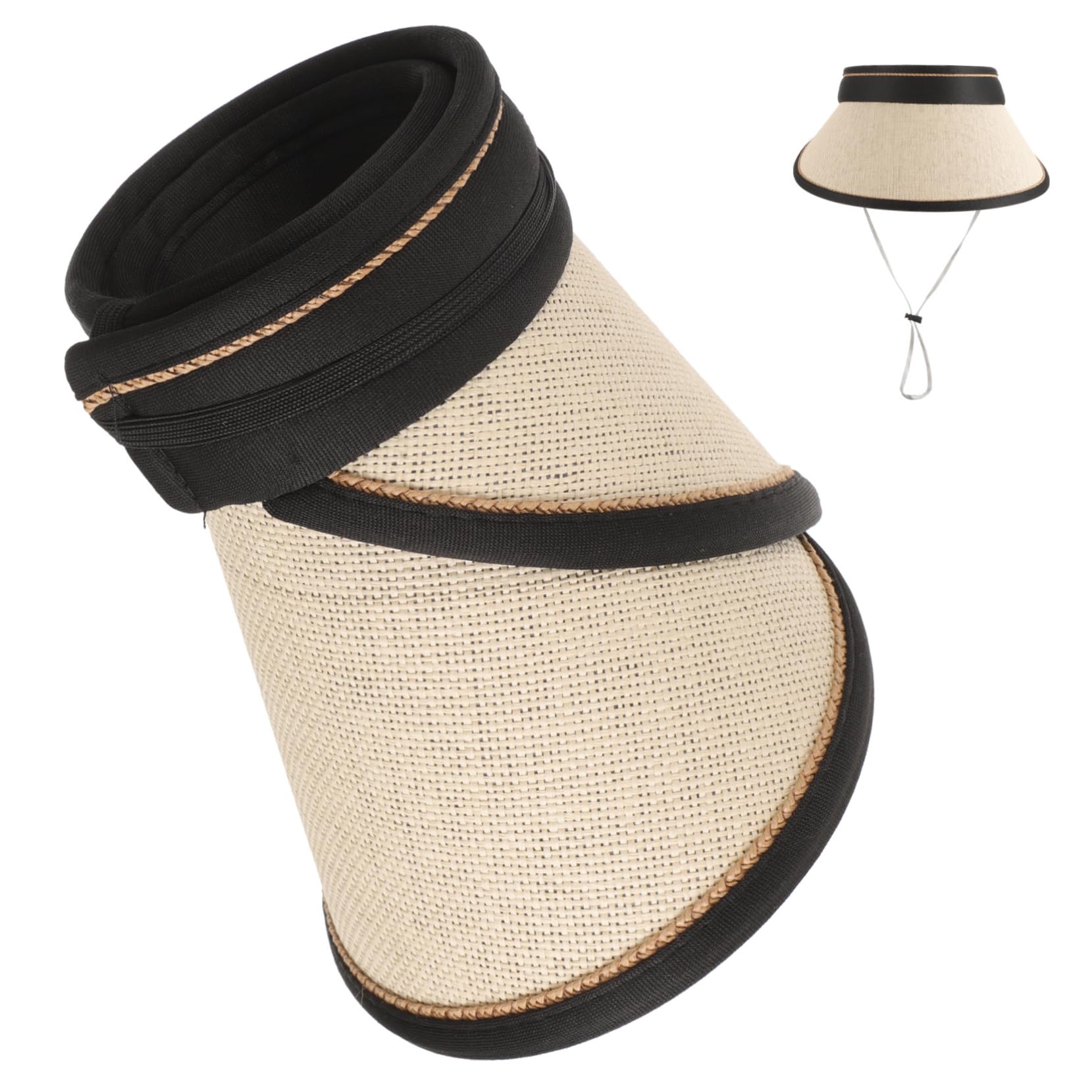 SHERCHPRY 2 sombreros vacíos de paja para deportes de golf