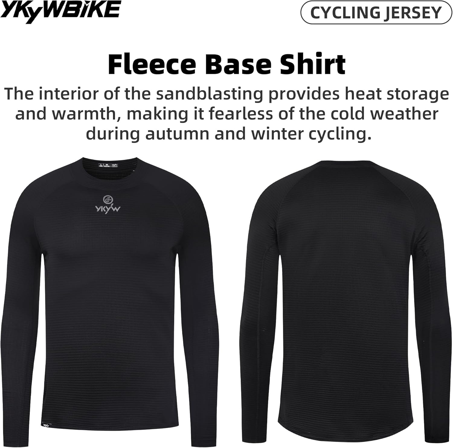 YKYWBIKE Cycling Thermal Long Sleeve Shirts Men - Wicking Compression Fleece Cycling Base Shirt Turtleneck Autumn and Winter - Image 6