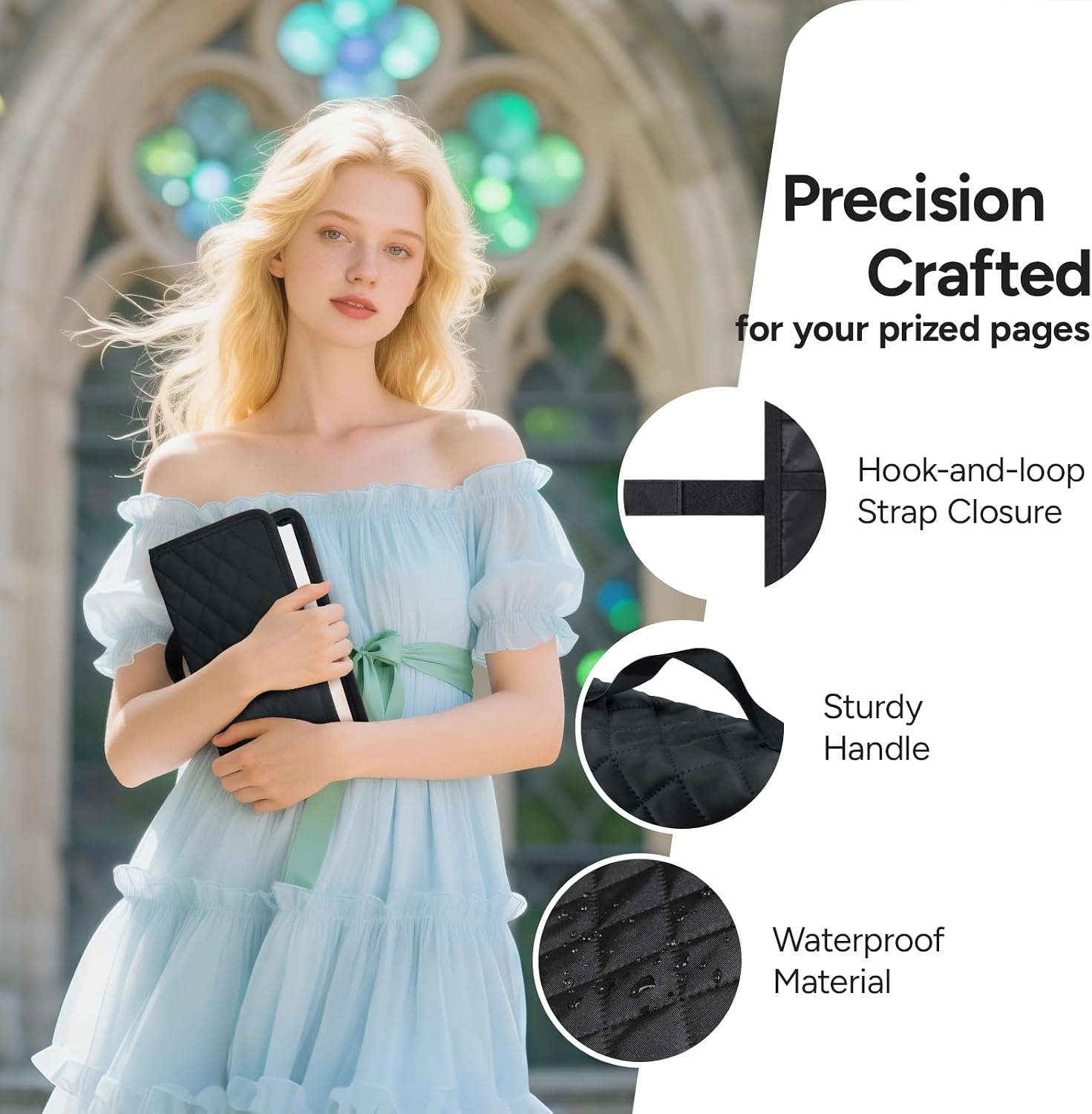 Adjustable Bible Cover with 75 Bible Tabs - Bible Cover Case for Women image 5