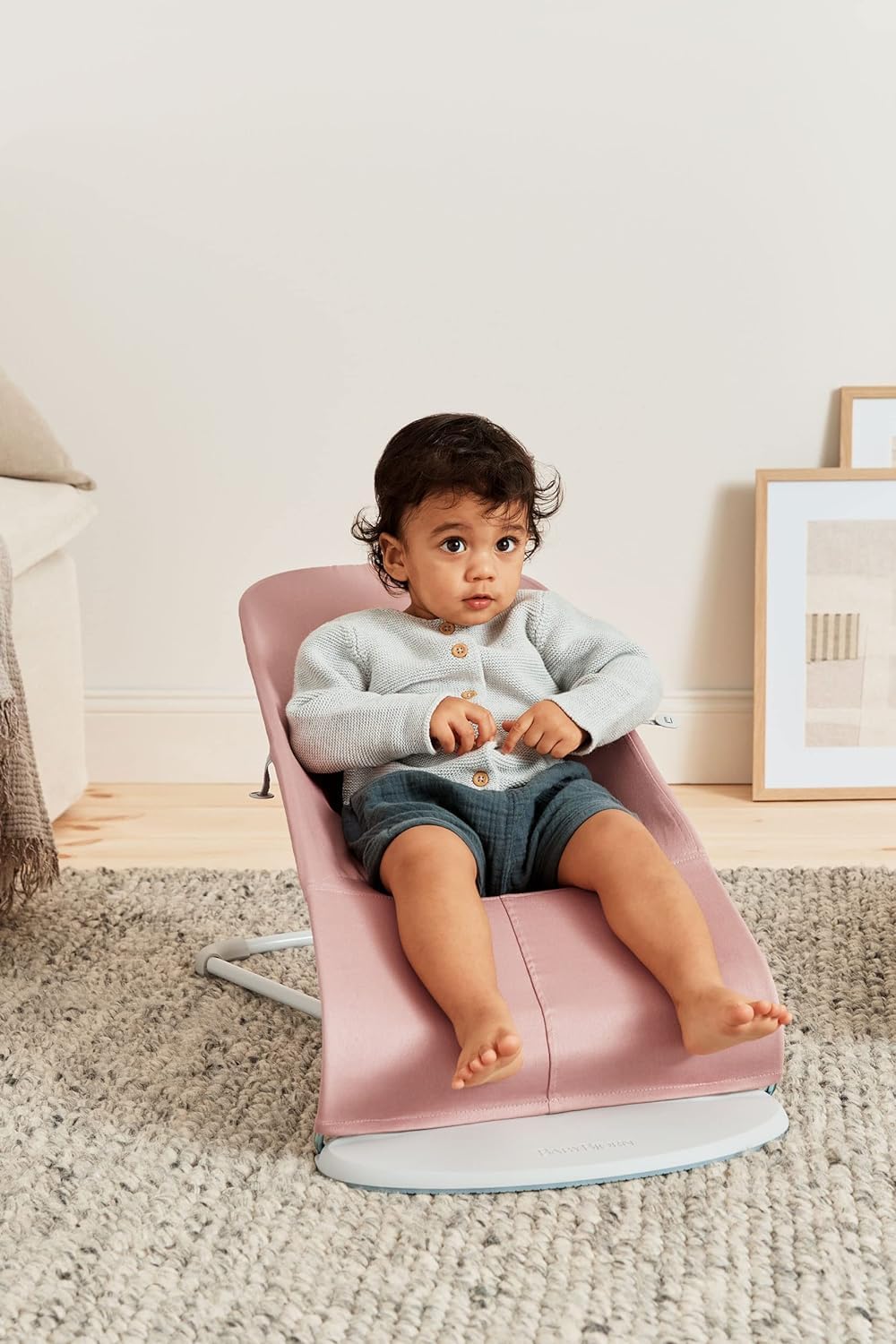 Amazon | BabyBjörn バウンサーブリス、ダスティピンク、織物、花びら