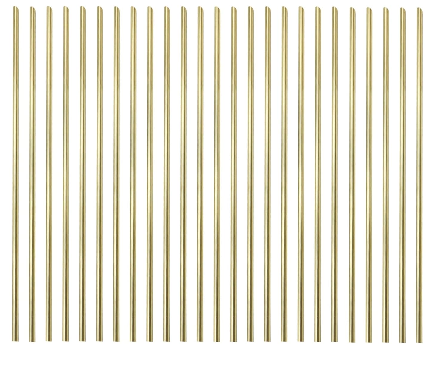 4PCS 3/8 inch Solid Round Brass Rod Lathe Bar Stock Kit for DIY Craft Tool, 9.5mm / 3/8 inch in Diameter 12 inch in Length