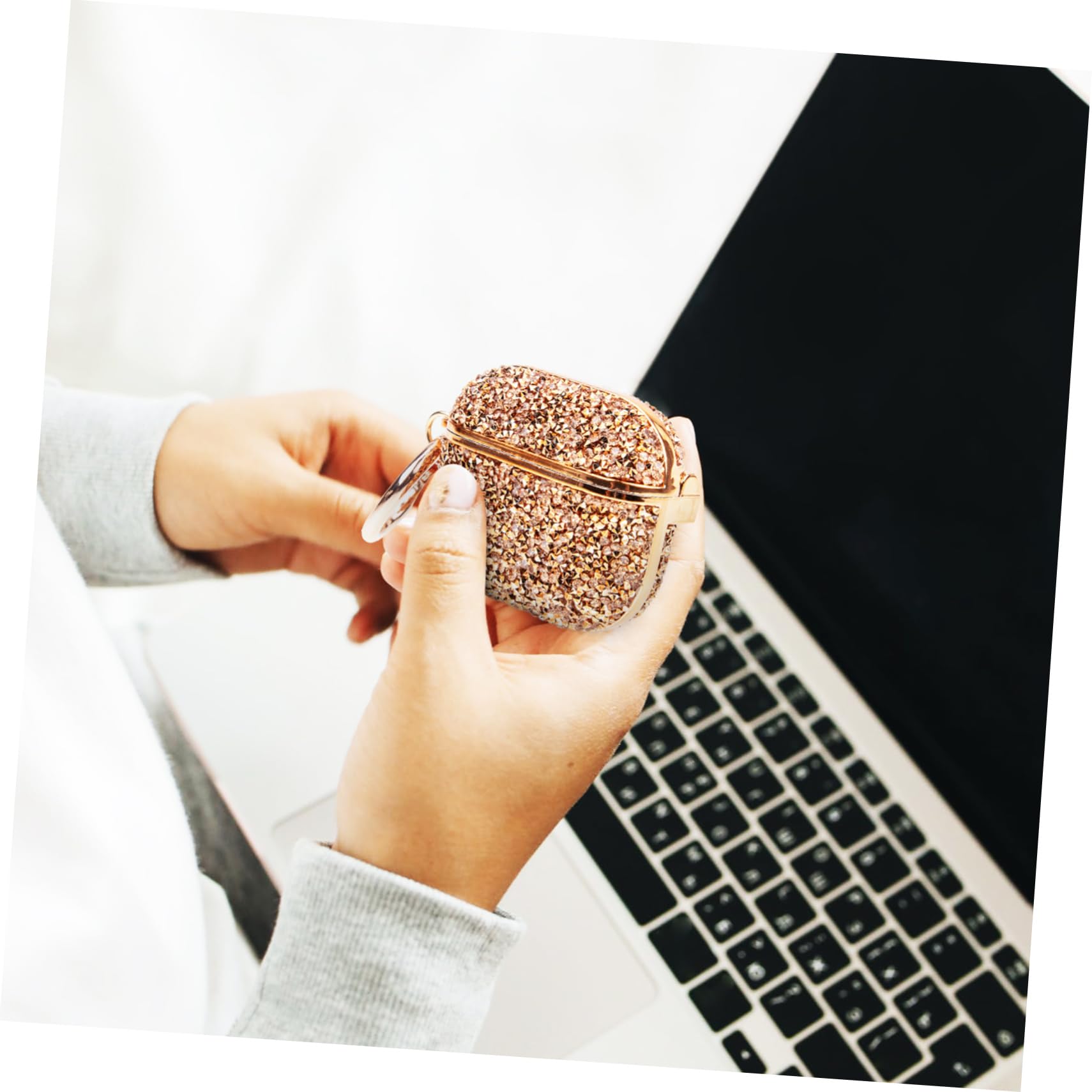 Hemobllo 5piezas Funda De Auriculares Brillante Diseño Chic y Protector Compatible Pro Estuche De Diamante para Uso Diario y