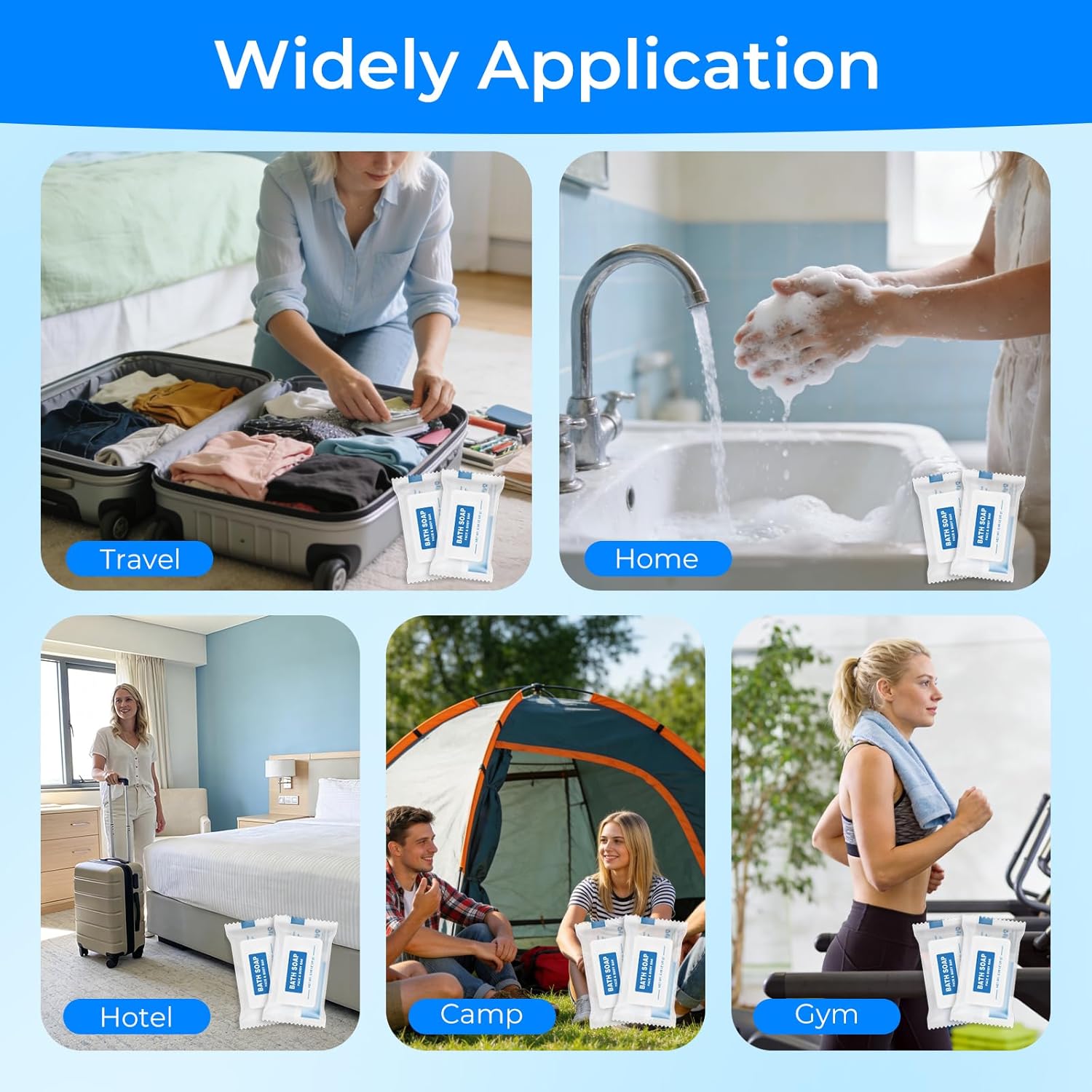 100 Pack Mini Travel Size Bar Soap Bulk,0.88 oz/25 grams Individually Wrapped Small Hotel Soap Bars Toiletries Amenities for Guest,Church,Homeless Gifts,Bathroom