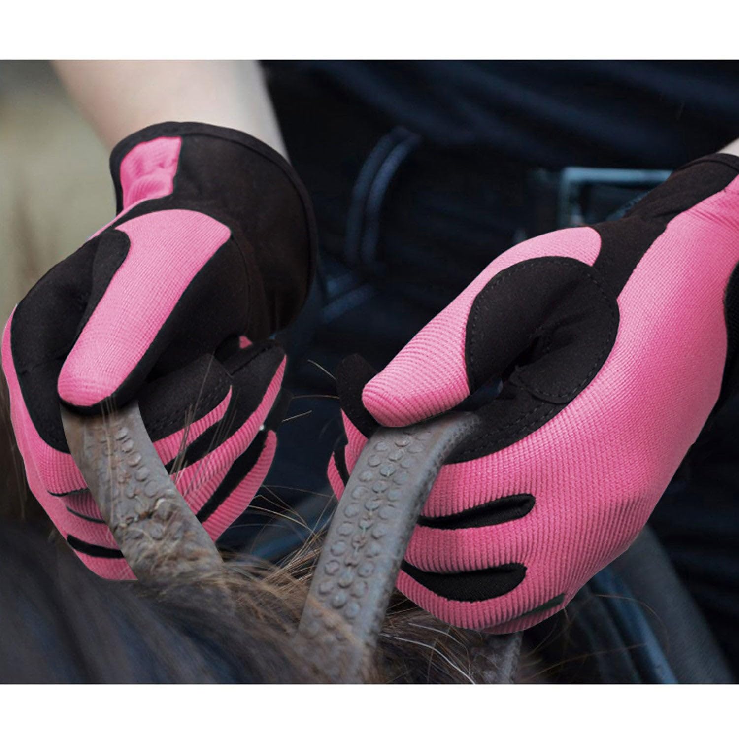 FitsT4 Grip Gants d'équitation pour Enfant Fille garçon 5-14 Ans pour l'équitation, Le Cyclisme, Le Jardinage, en 3 Couleurs