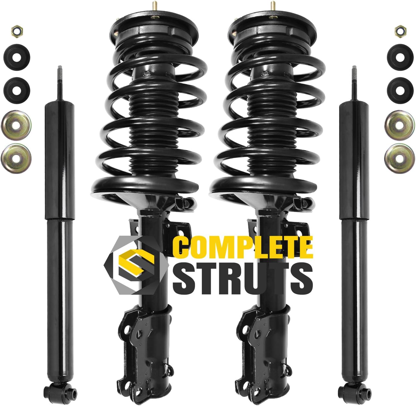 Complete Struts Front Complete Strut Assemblies with Coil Springs and Rear Shock Absorbers Set of 4 for 2005–2010 Ford Mustang