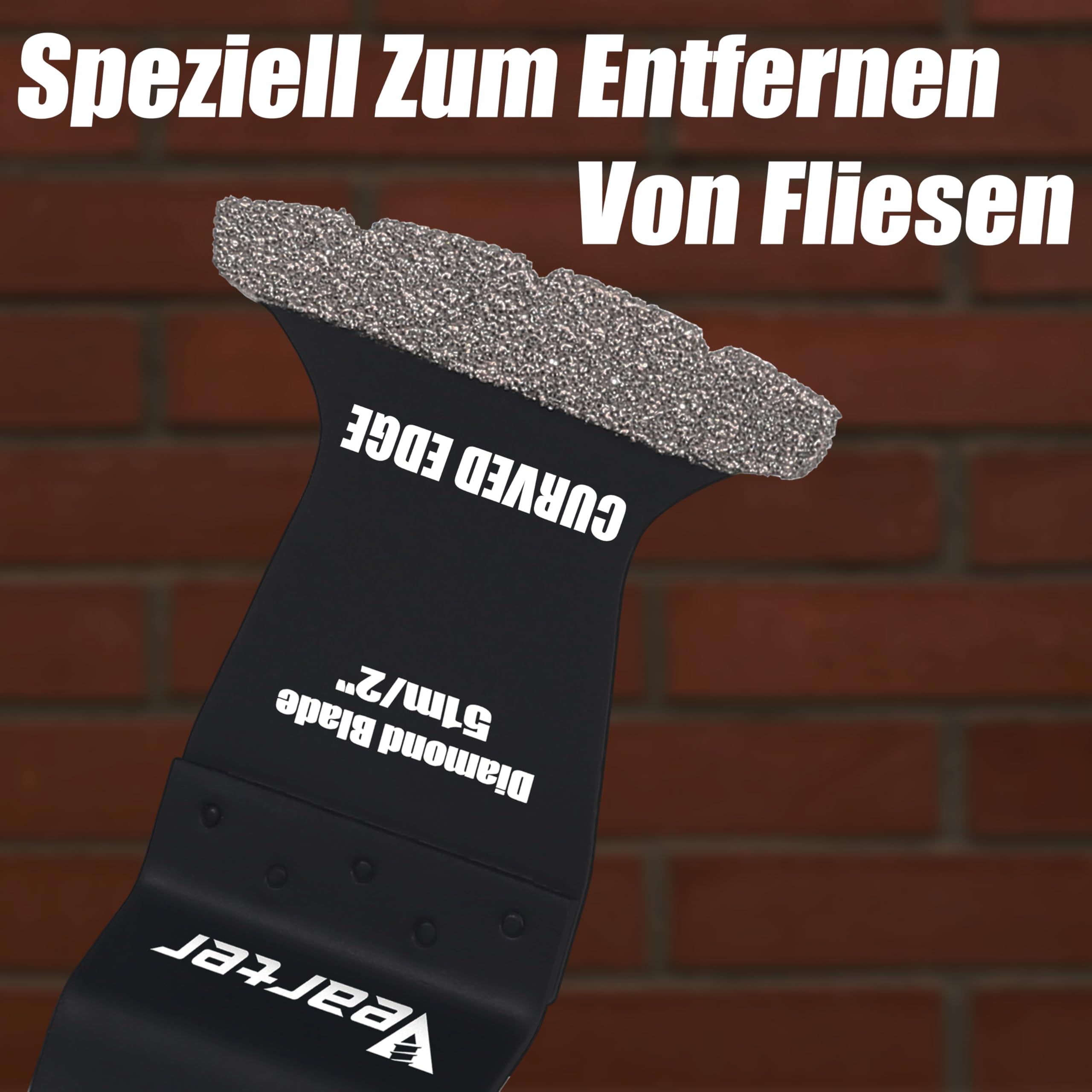 5 Stück Diamant Multifunktionswerkzeug mit Adapter, Multitool Sägeblätter Oszillationswerkzeug für Keramikfliesen, Hohlziegel, Zement, weiche Fliesen, Mauerwerk