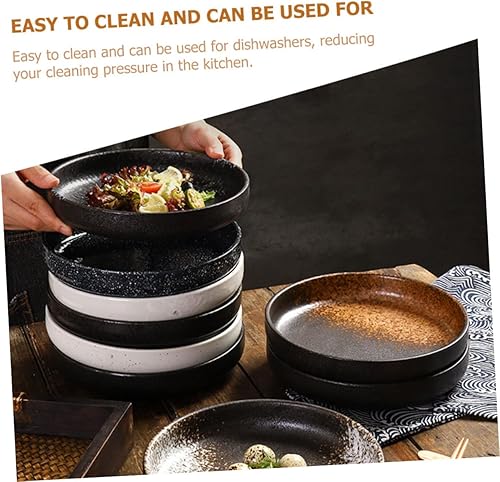 Miniatura 5 de Angoily Placa occidental de cerámica plato de comida para restaurante Plato de aperitivos Bandeja de carne de res Bandeja de salsa de cerámica