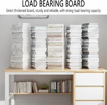 Modern Corner Desk with Drawers Home Office Computer Desk with Shelf Stylish 120x48x75CM Workstation for Bedroom or Office Use
