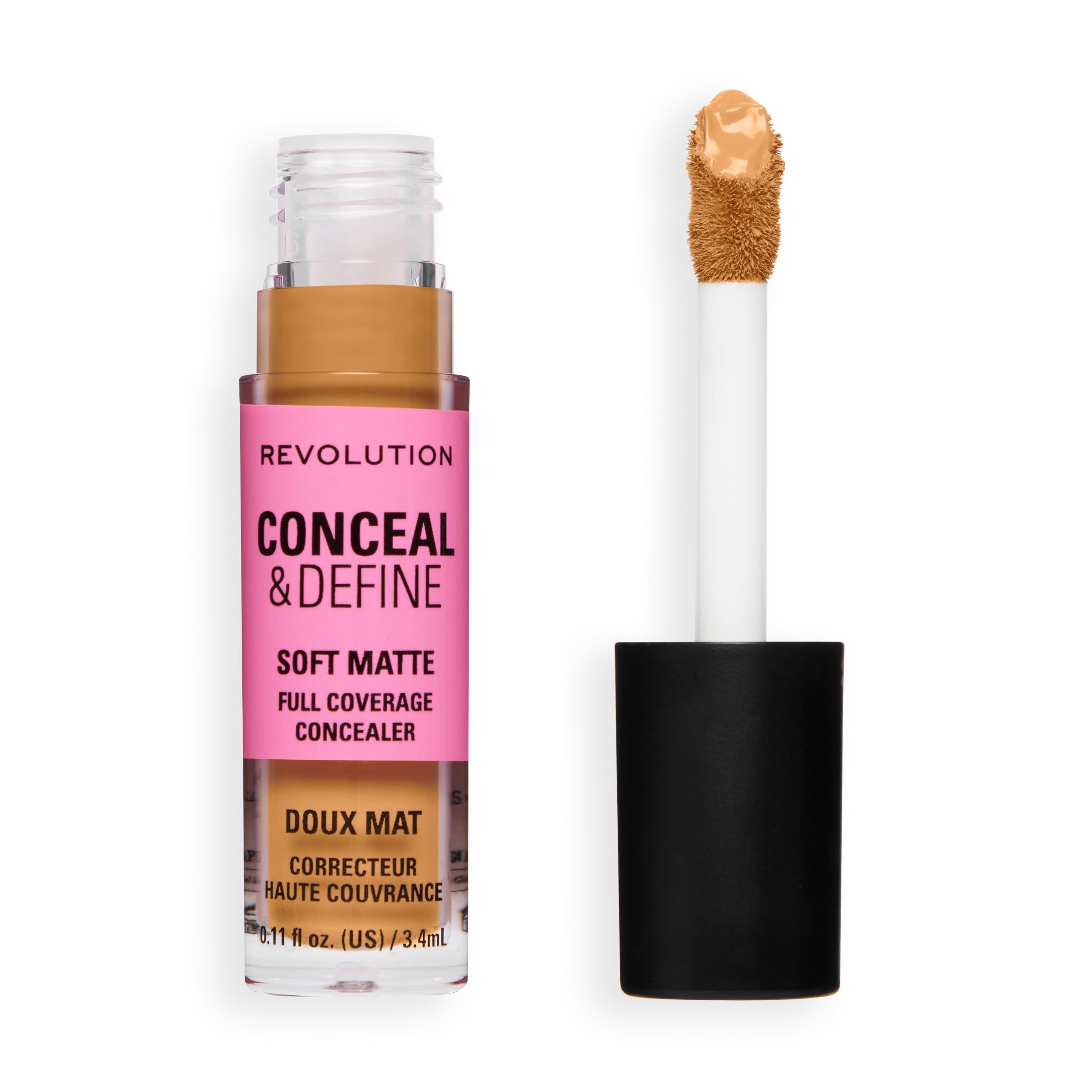 Revolution Conceal & Define Full Coverage Concealer, C11.2W Medium or Tan