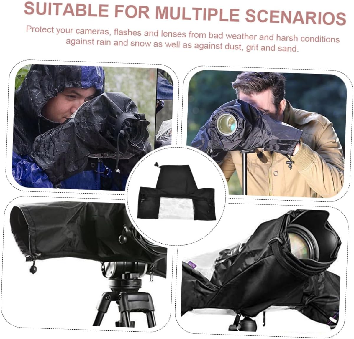Outdoor Camera Rain Cover Waterproof DSLR Camera Raincoat Protective Sleeve for Photography Hunting and Birdwatching