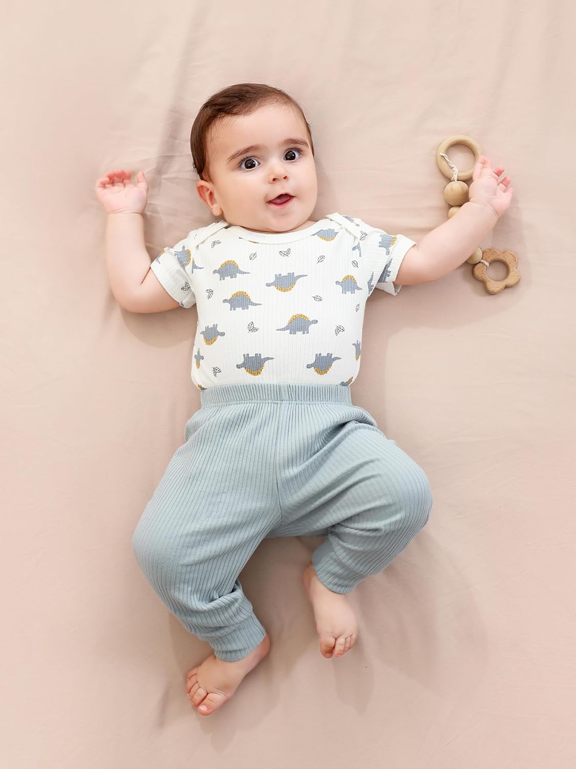 BIGBIGKISS Baby Layette Gift Set 9-Piece Baby Bodysuits and Pant Socks Set Infant Boy Girl Clothes Outfits - Image 2