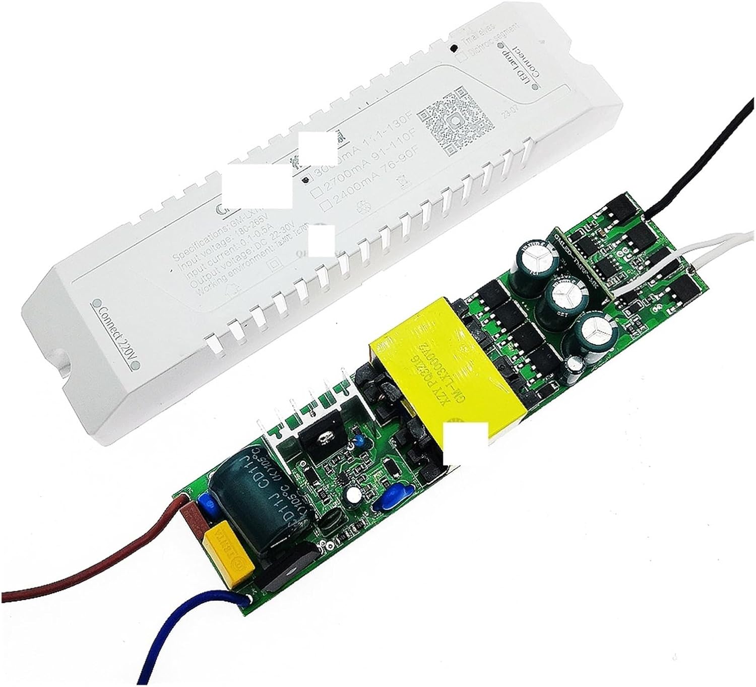 2.4G App LED Driver 600mA-3000mA 24V Output Constant Voltage 2Pin Bicolor Parallel LED Strip Power Supply 110V 220V GM-LXTM-F(DC22-30V-2400mA,AC100-265V-WITHOUT Remote)