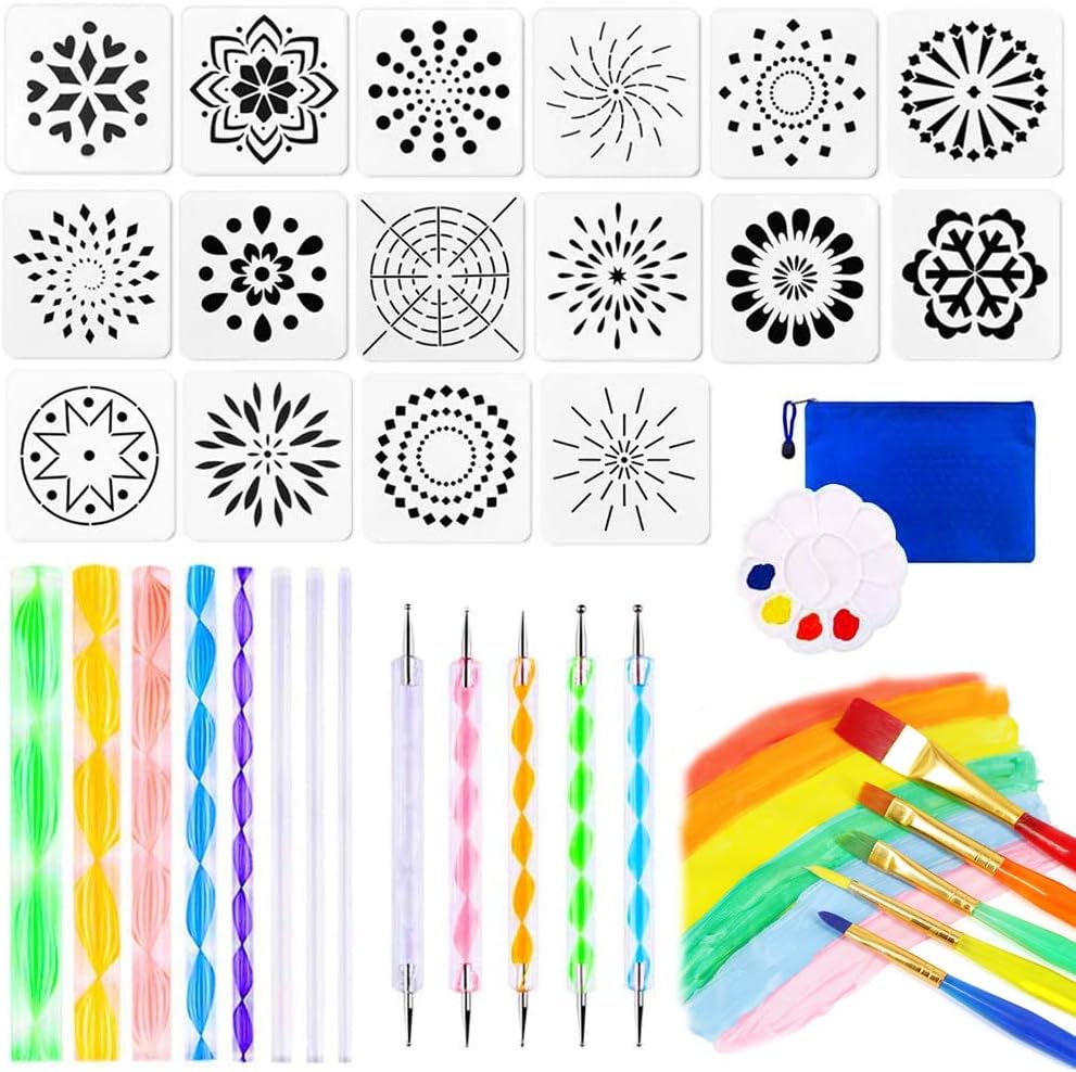 37-Piece Mandala Dotting Art Set for Rock Painting Kuwait Ubuy - Main Image
