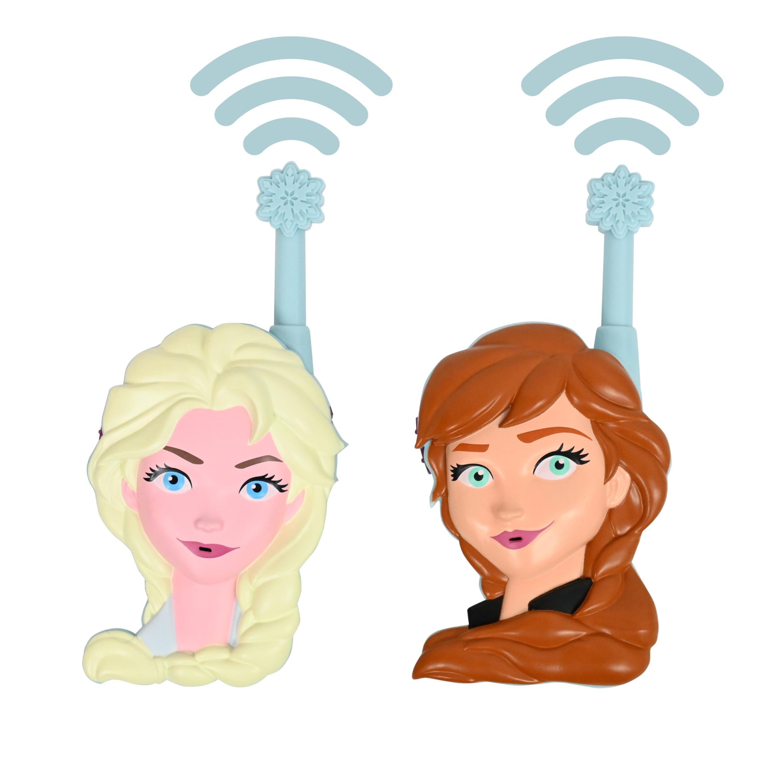 LEXIBOOK, Frozen, Anna and Elsa 3D Walkie-Talkies, 500m Range, 2 Communication Channels, Belt Clip, Blue, TW18FZ - Image 2