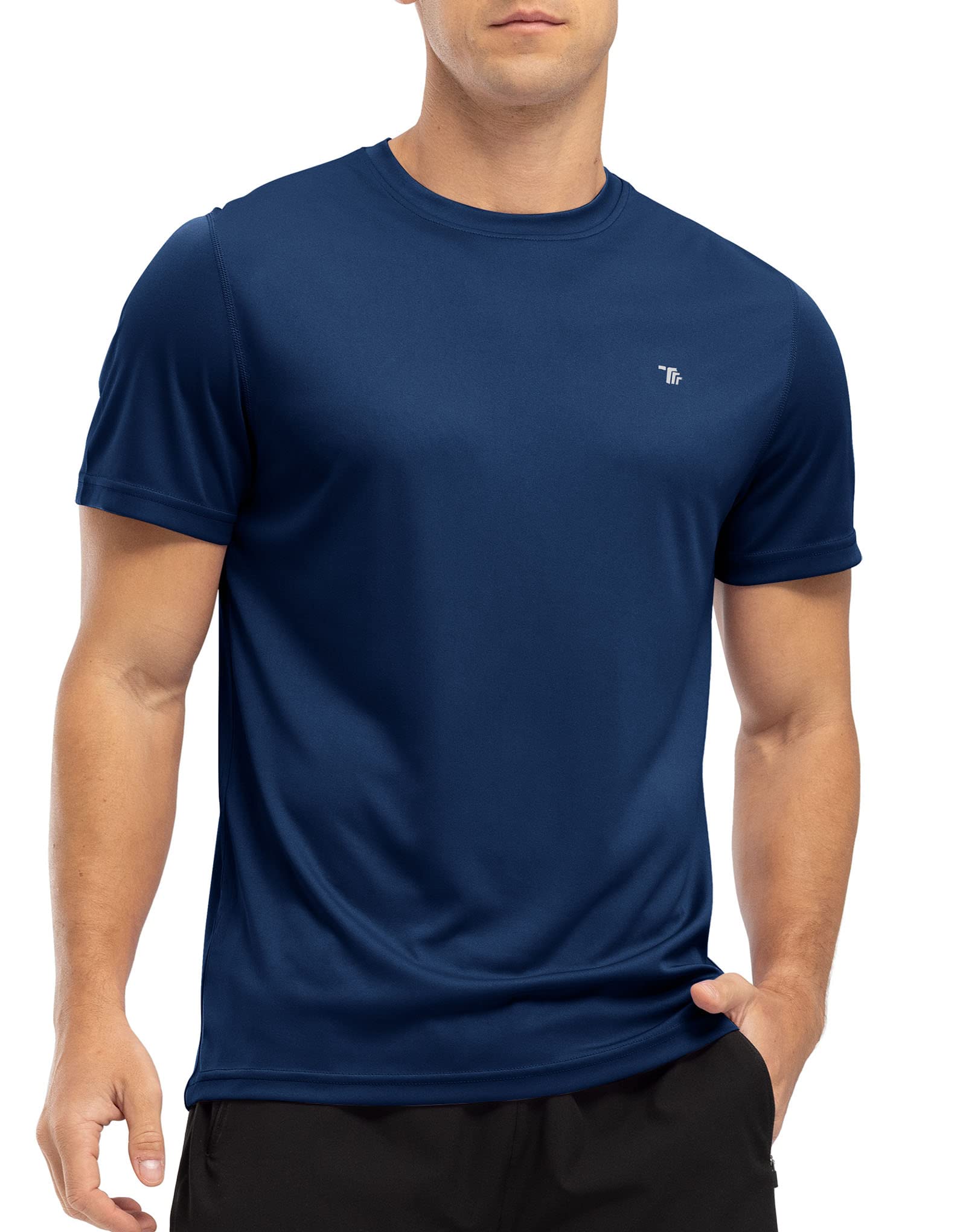 YSENTO Herren Rashguard Schwimmshirt UV Shirt Schnelltrocknend Kurzarm Sommer Sonnenschutz Wasser Shirts