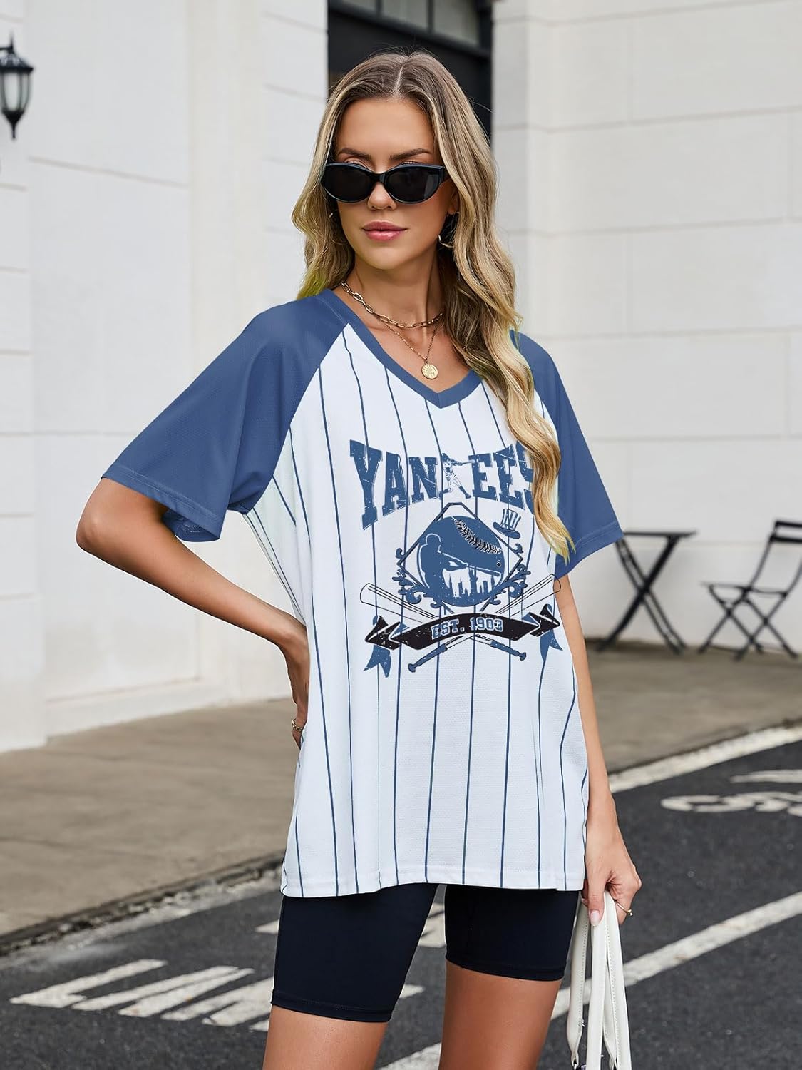 Baseball Shirt Women Game Day Raglan Jersey Baseball Team Fans Tshirt Oversized Sport Fan Support Tee Gifts - Image 3