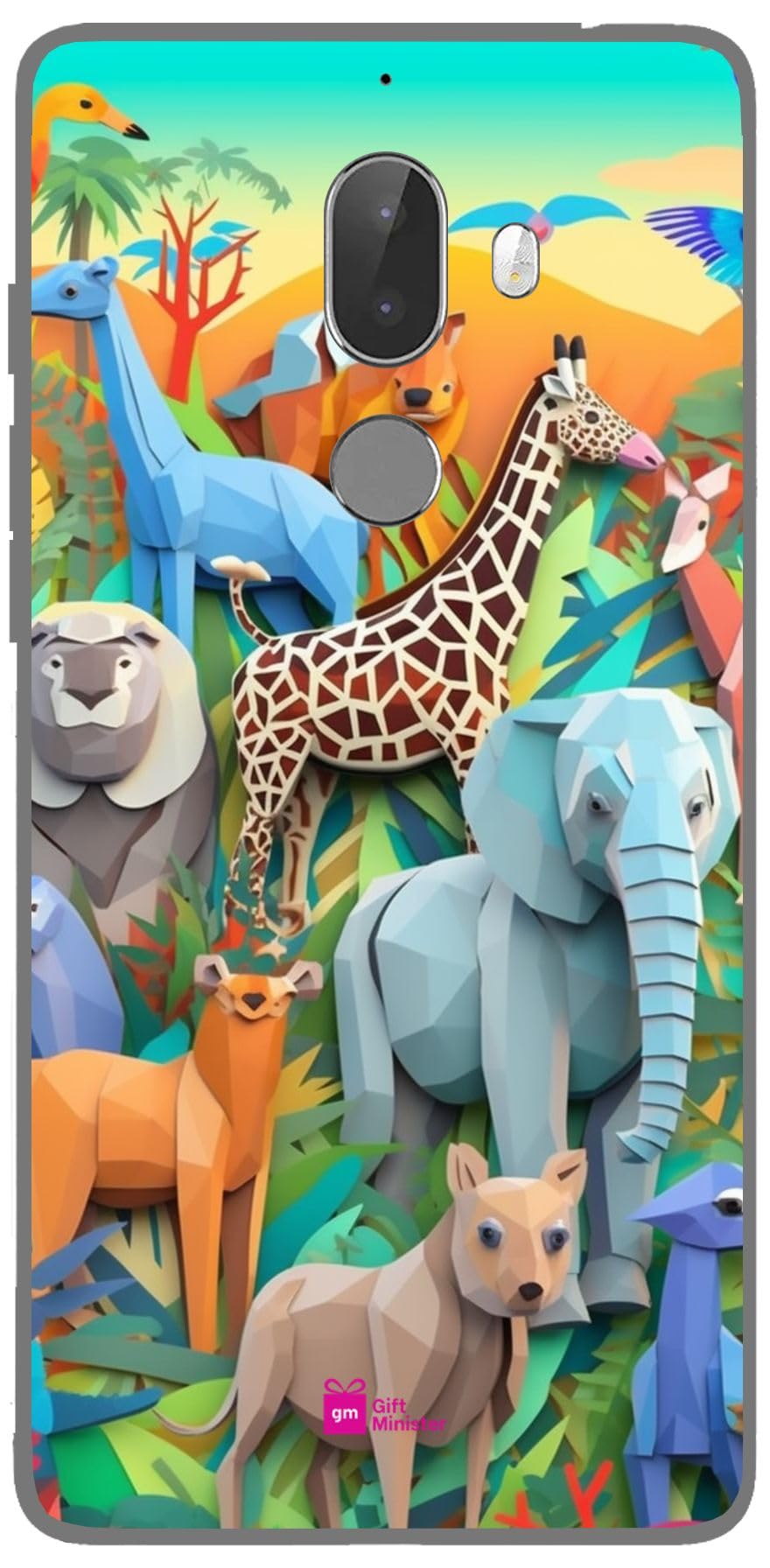 Gift Minister Silicone Designer Cover for Tenor 10 Or G Graycover - Clean Gray Paper Pattern Animals Art Anti-Fingerprint Anti-Slip Protective Comfortable Grip Flexible Camera Protection 1Pcs 1696R