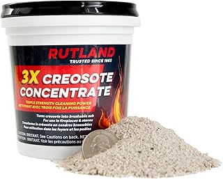 Rutland Creosote Concentrate - Triple Power Remover 1 lb - USA-Made Fireplace Cleaner & Chimney Sweeping Kit, Premium Creosote Remover 16 oz