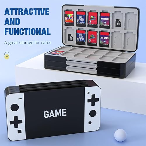 Miniatura 6 de MoKo Funda de 72 tarjetas de juego compatible con Nintendo Switch OLED 2021SwitchSwitch Lite, funda de soporte para juegos Switch para tarjetas de