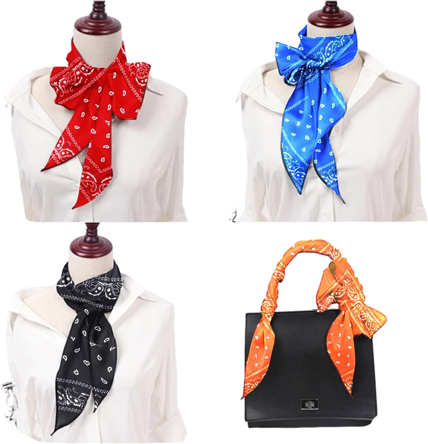 12-Pack Paisley Cotton Bandanas - Multi-Use Square Scarf for Outdoor Activities, Headwear & Fashion Accessories (21x21 Inch) - Image 4