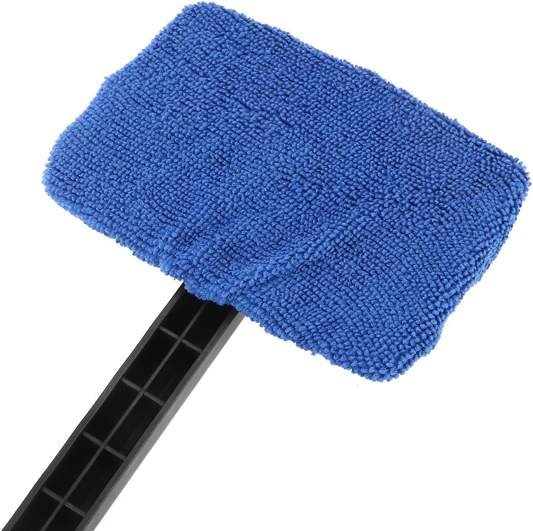 WINOMO 2pcs Car Windshield Cleaner Brush Auto Window Glass Cleaning Brush Tools with Long Handle (Blue)