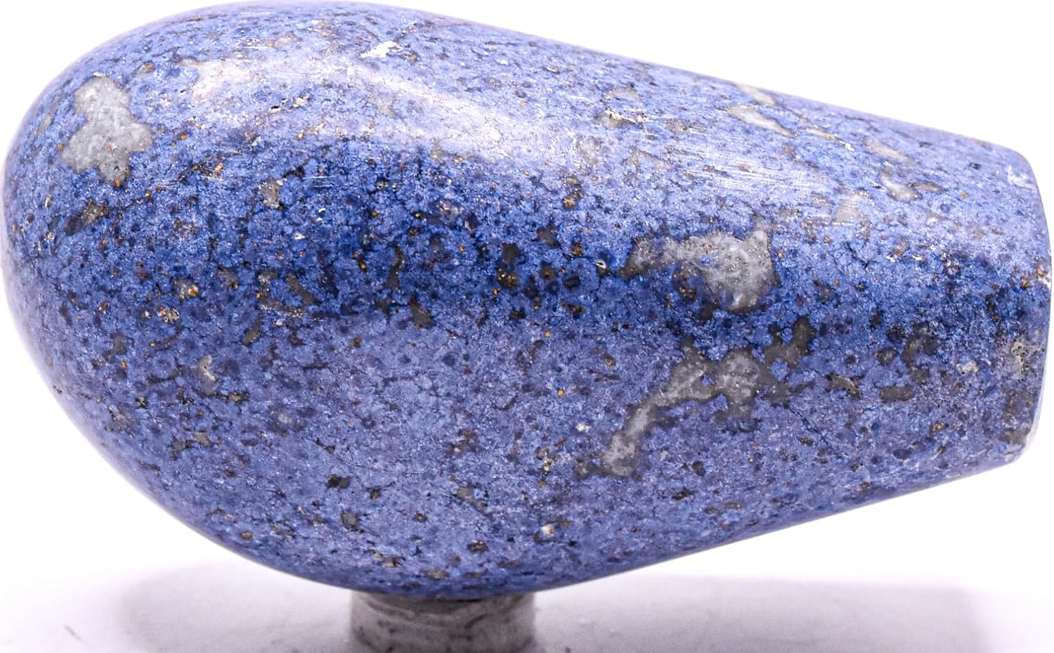 3.3" 255g Rich Blue Dumoritierite w/Quartz Inclusions Freeform Polished Natural Orbicular Orbs Gemstone Crystal Mineral Specimen - Peru