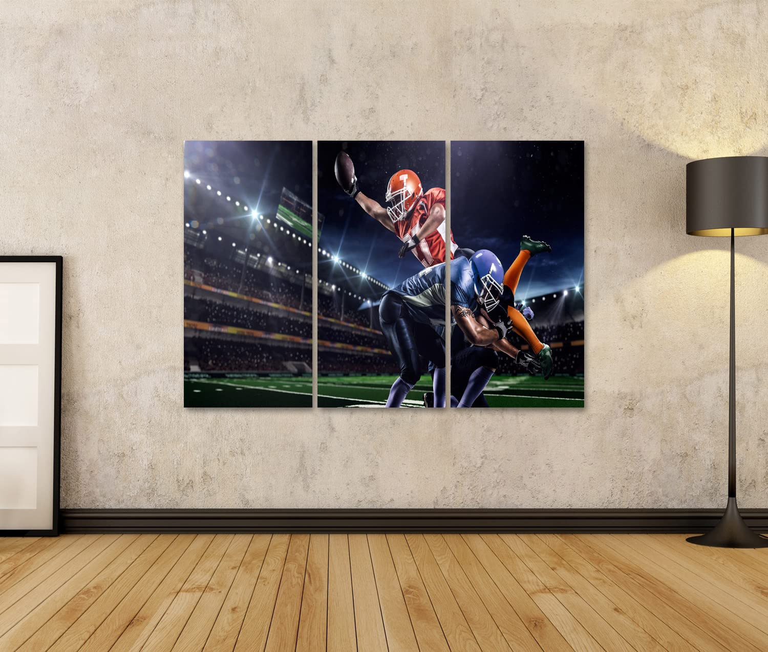 islandburner Prime - Quadro su tela, motivo: giocatore di calcio americano, stadio, stadio, Super Bowl, poster da parete