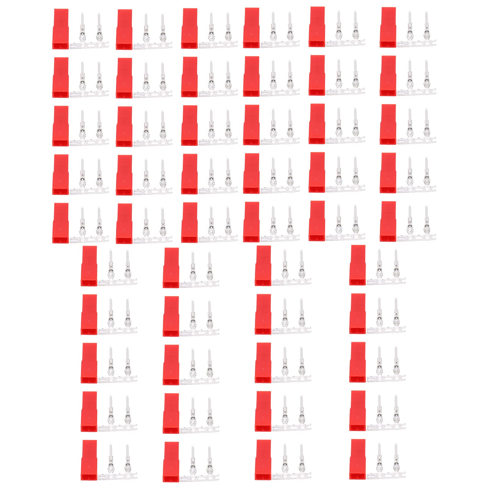 Respicefinem 50 Sets 2 Pin Housing and Male Pin Header Connector Adapter JST Connector Kit Ideal for RC Lipo Battery in Electronic Instruments and RC Airplane