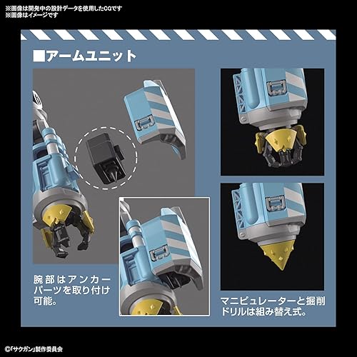 Miniatura 6 de Bandai Hobby SakuGun - Big Tony (Gagumber Memempu Custom), Bandai Spirits HG 1/72 Kit de modelo