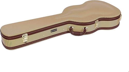 Miniatura 121 de Crossrock Caja de madera para guitarras estilo bajo de precisión derecha Tweed de vinilo (CRW620PBTW)