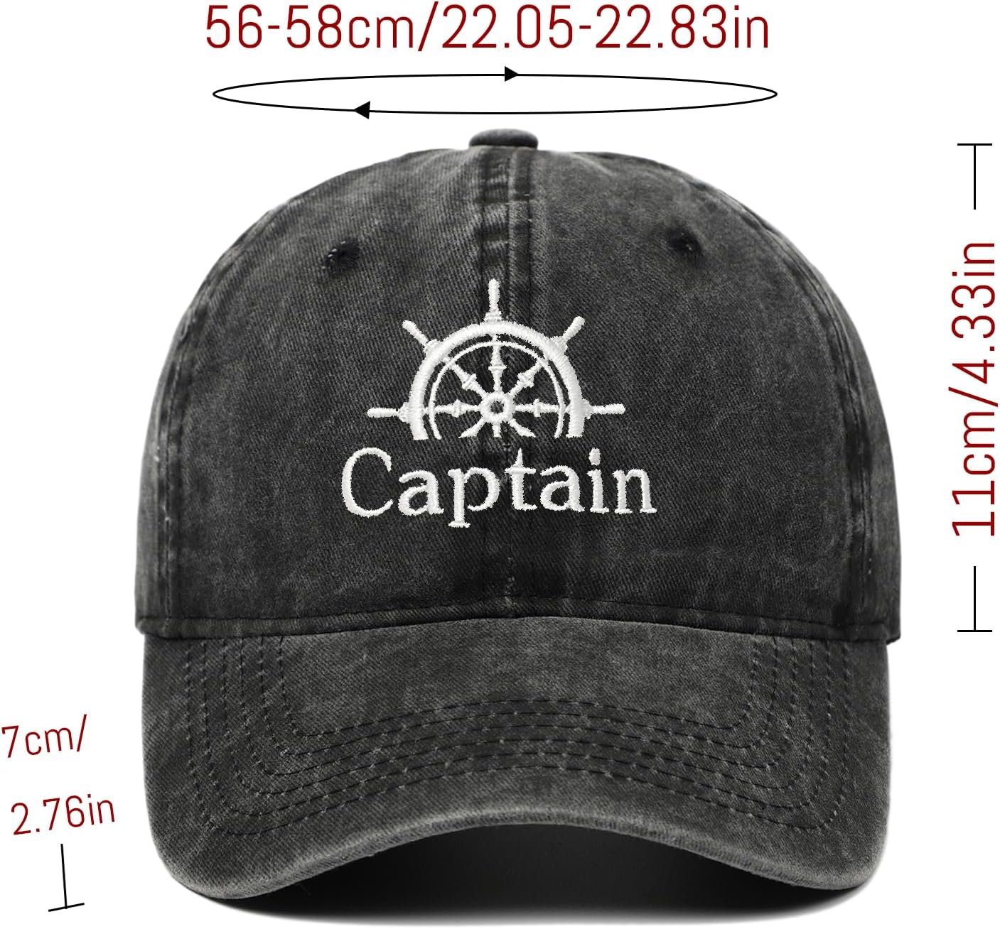 Captain Hat & First Mate ,Boat Captains Hat Embroidered Matching Caps ,Boat Accessories ,Boating Gifts - Image 2