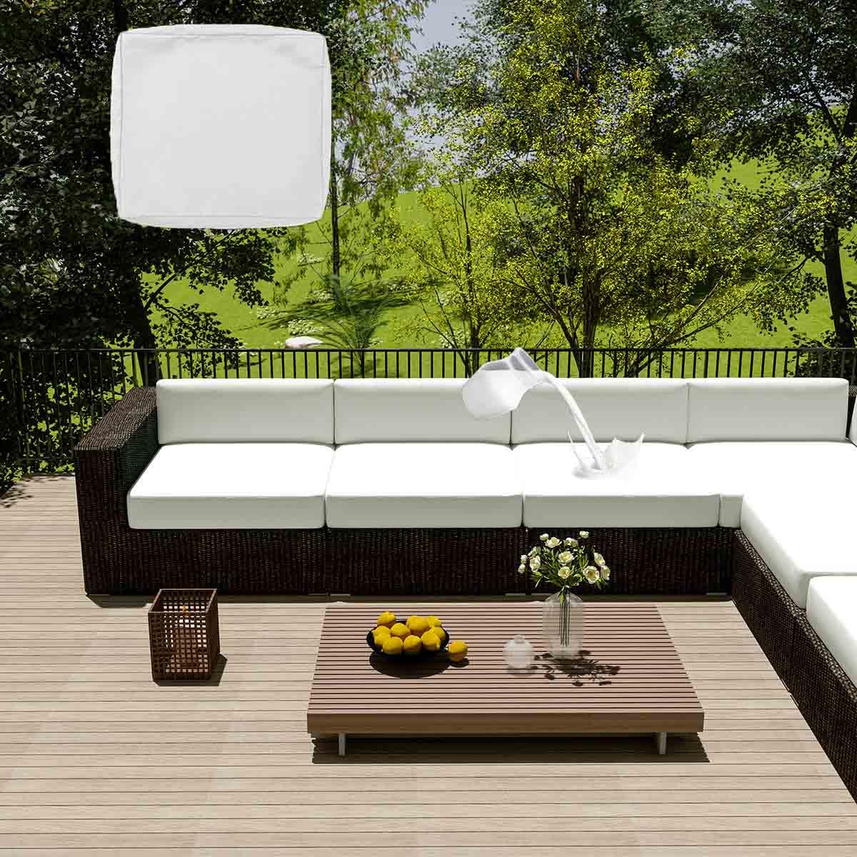 HLTQL Outdoor Cushion Cover, Waterproof, UV Resistant, Durable, Easy Care, Polyester, Zipper Closure, Sofa Cover, Chair Cover, Indoor/Outdoor, #18, 60x55x10cm
