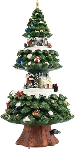 Miniatura 23 de Pueblo Navideño Animado de Santa en Fuga | Accesorios de Casa Navideña Colección Figuritas para Decoraciones y Regalo | Movimiento y Sonido con