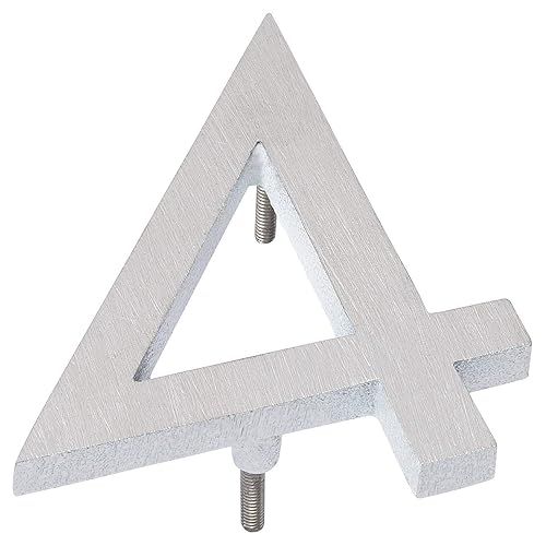 Miniatura 27 de Montague Metal Products MHN-04-F-BA1-6 Números de casa de dirección flotantes modernos de aluminio cepillado sólido, 4 pulgadas, aluminio cepillado