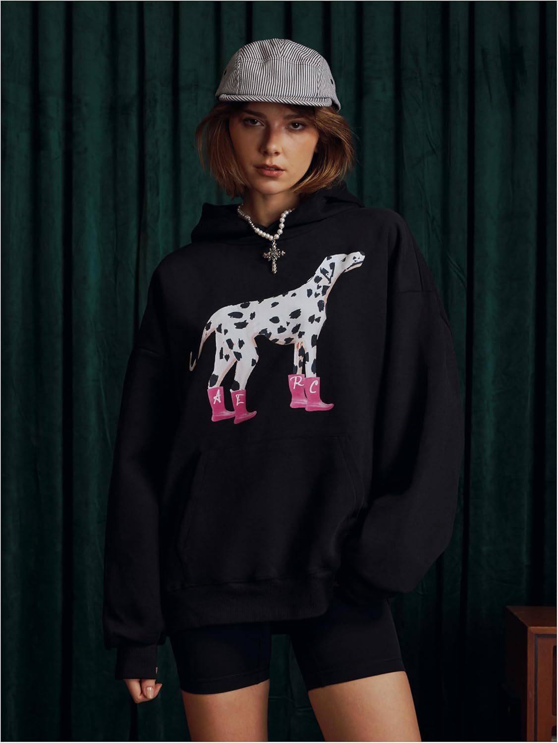 Aelfric Eden Graphic Hoodies for Women Dalmatian Print Hoodie Pullover Unisex Y2K Cute Oversized Hooded Sweatshirt - Image 2