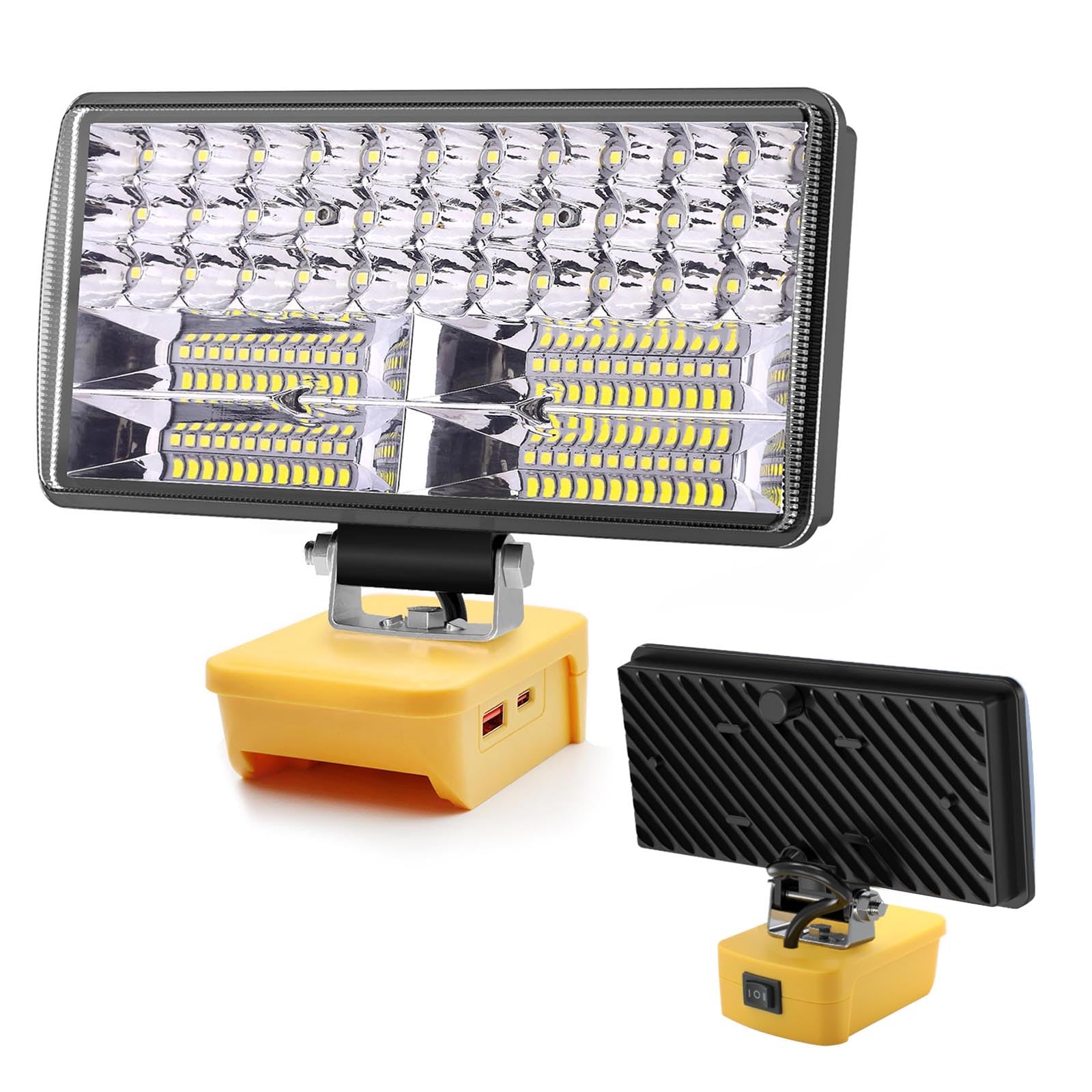 Max 6000LM LED Work Light Compatible with DeWalt 20V Battery - 2