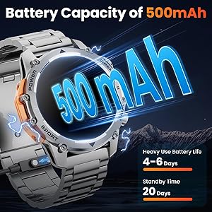 Hwagol Smart Watches for Men(Calls/Answer), 1.52'' Military Smart Watch for Android iPhone,100+ Sport Modes/Heart Rate/Sleep Monitor, A Fitness Tracker