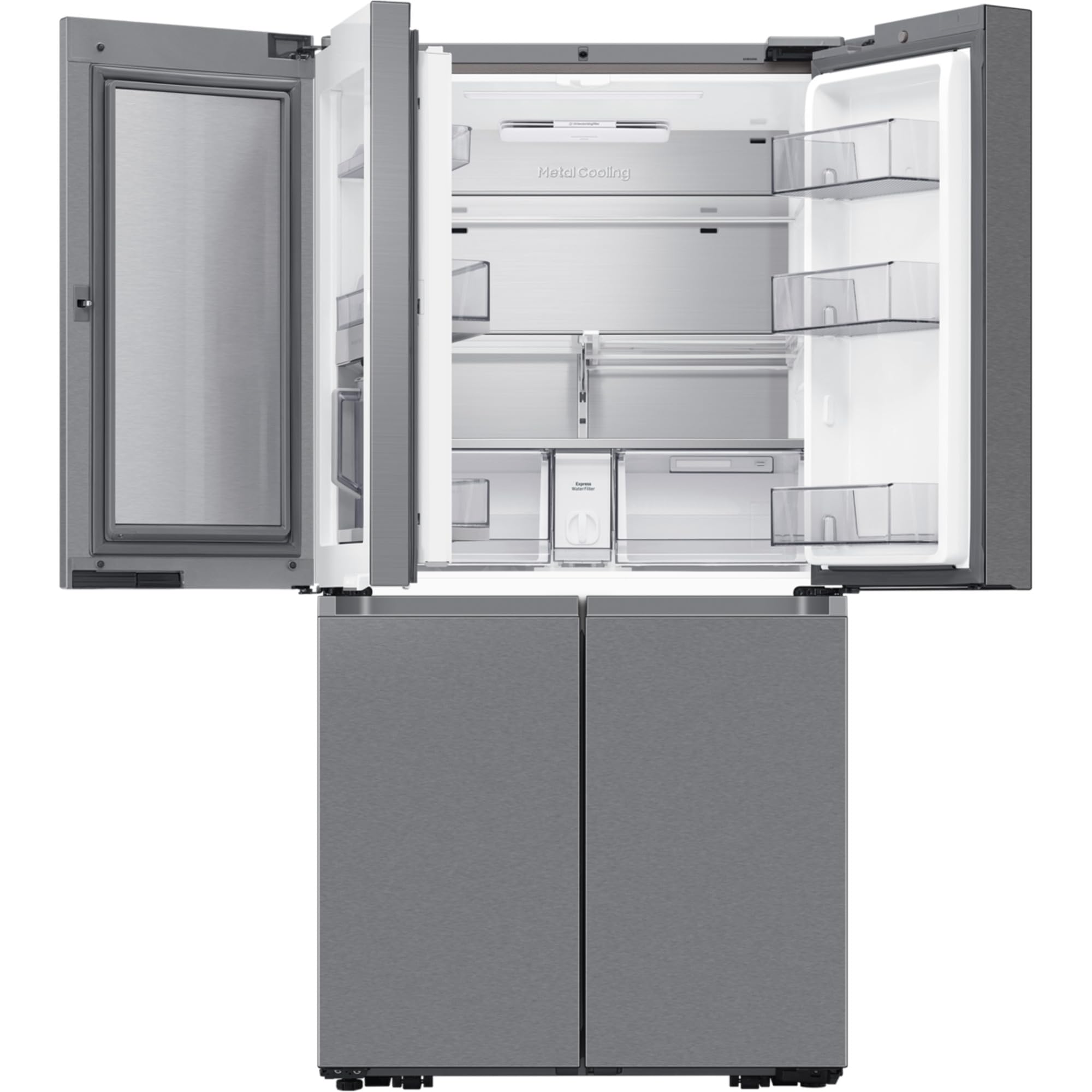 Samsung Réfrigérateur 4 Portes Family Hub AI, Avec AI Vision Inside, Wifi+AI Energy Mode, Centre de Boissons, Dos Métallique, 636 L