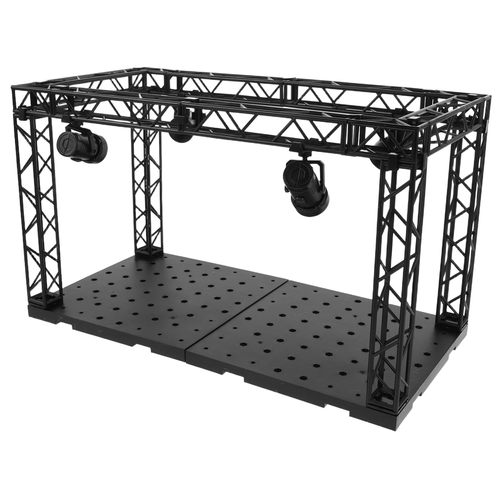 Beleuchtete Vitrine für Figuren mit Led, Kunststoff, Schwarz