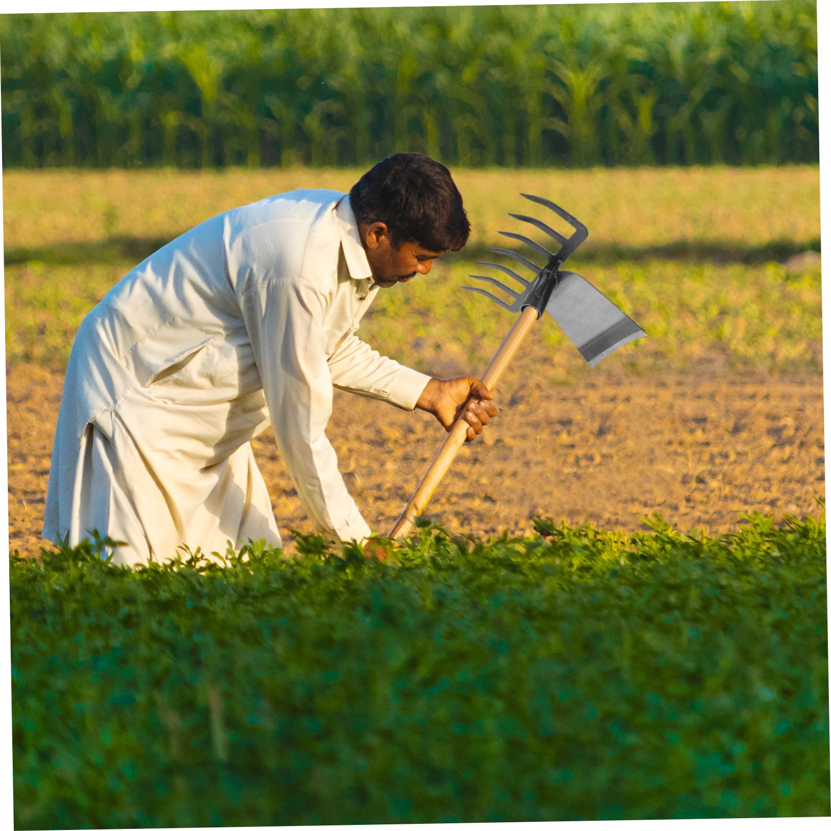 Abaodam Garden Hoe Rake Gardening Digging Hoe Head Sturdy Tool Lightweight for Vegetable Farming