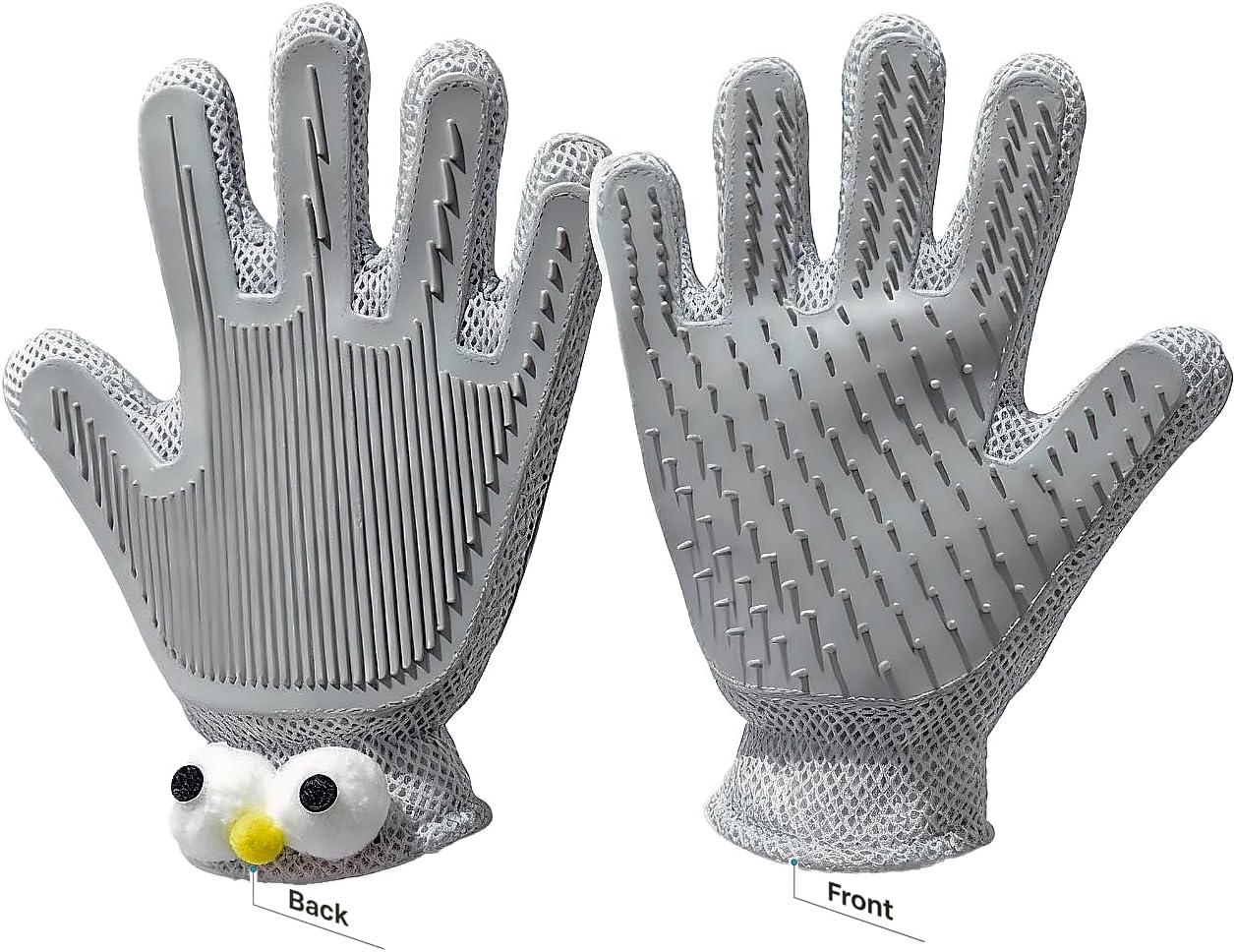 MEUOMIW - Pet Hair Remover Glove for Dogs & Cats - Deshedding Mitt & Grooming Brush - Gentle Massage Tool for Shedding Pets with Short or Long Fur - Bath Brush for Efficient Cleaning (one piece)