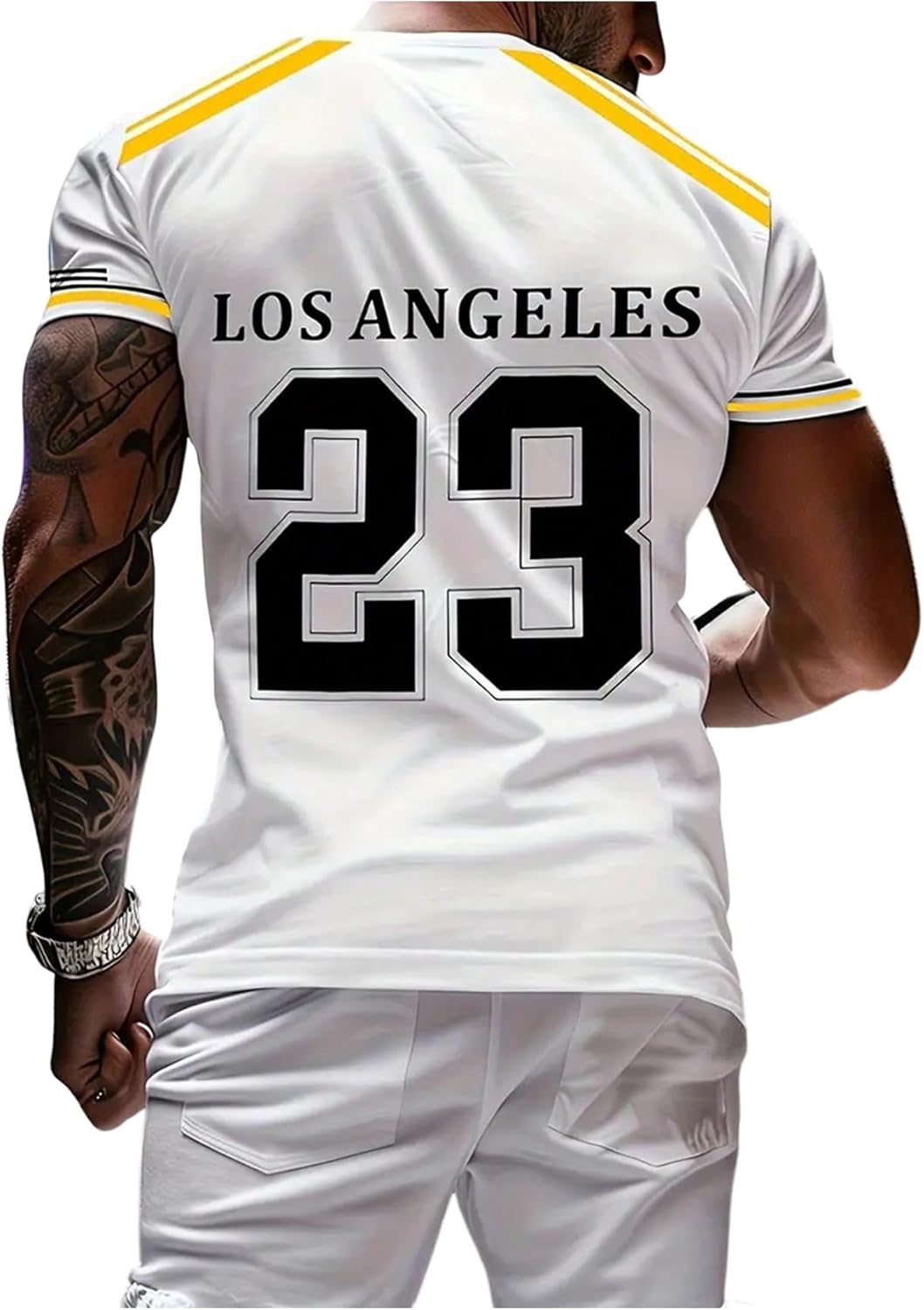 Floerns Men's Y2k Short Sleeve Number Jersey Shirts Crewneck Streetwear T Shirts - Image 2